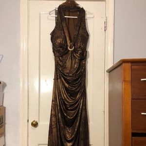 Betsy &  Adam Leopard evening gown